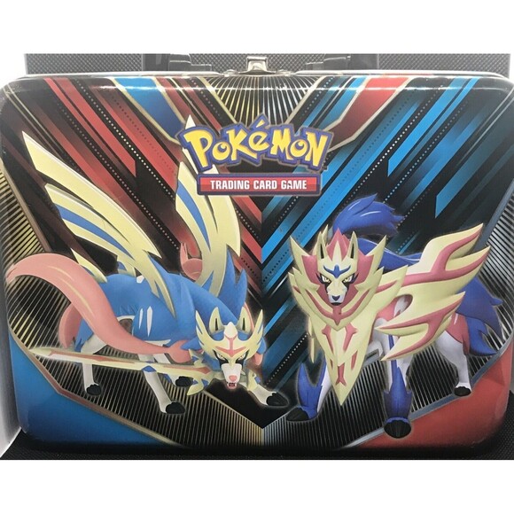 Pokemon Collectors Chest Metal Lunch Box Tin Zacian Zamazenta Sword Shield - Picture 2 of 7